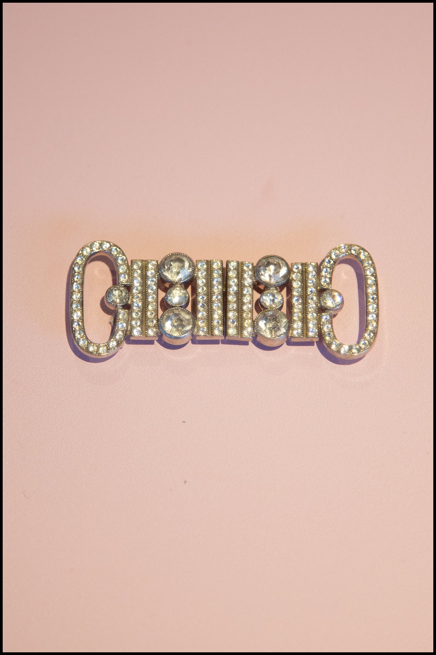 Vintage 1930s Art Deco Crystal Belt Buckle (made to order)