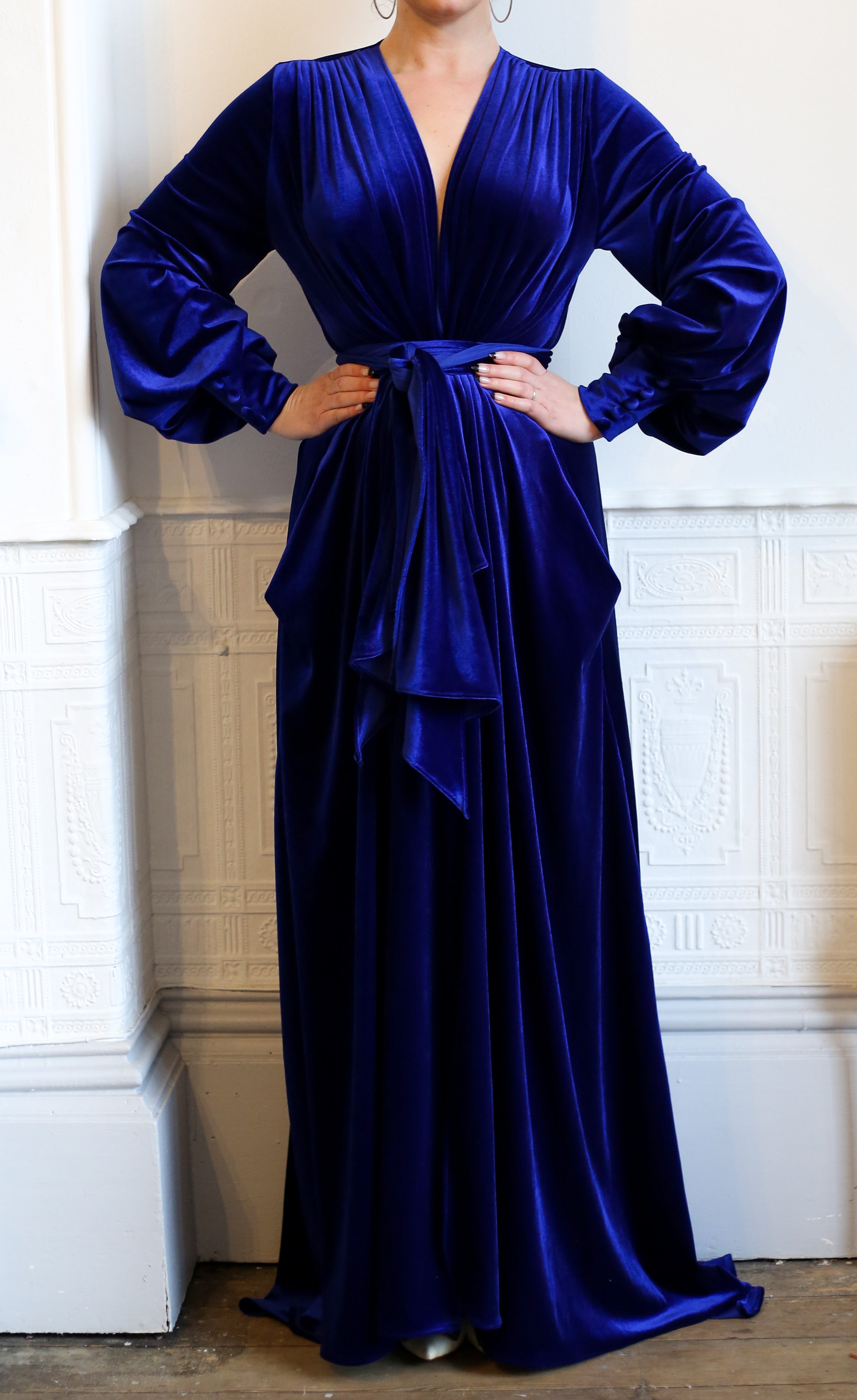 Vamp - Royal Blue Velvet Gown
