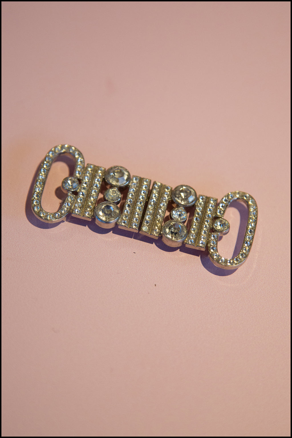 Vintage 1930s Art Deco Crystal Belt Buckle (made to order)