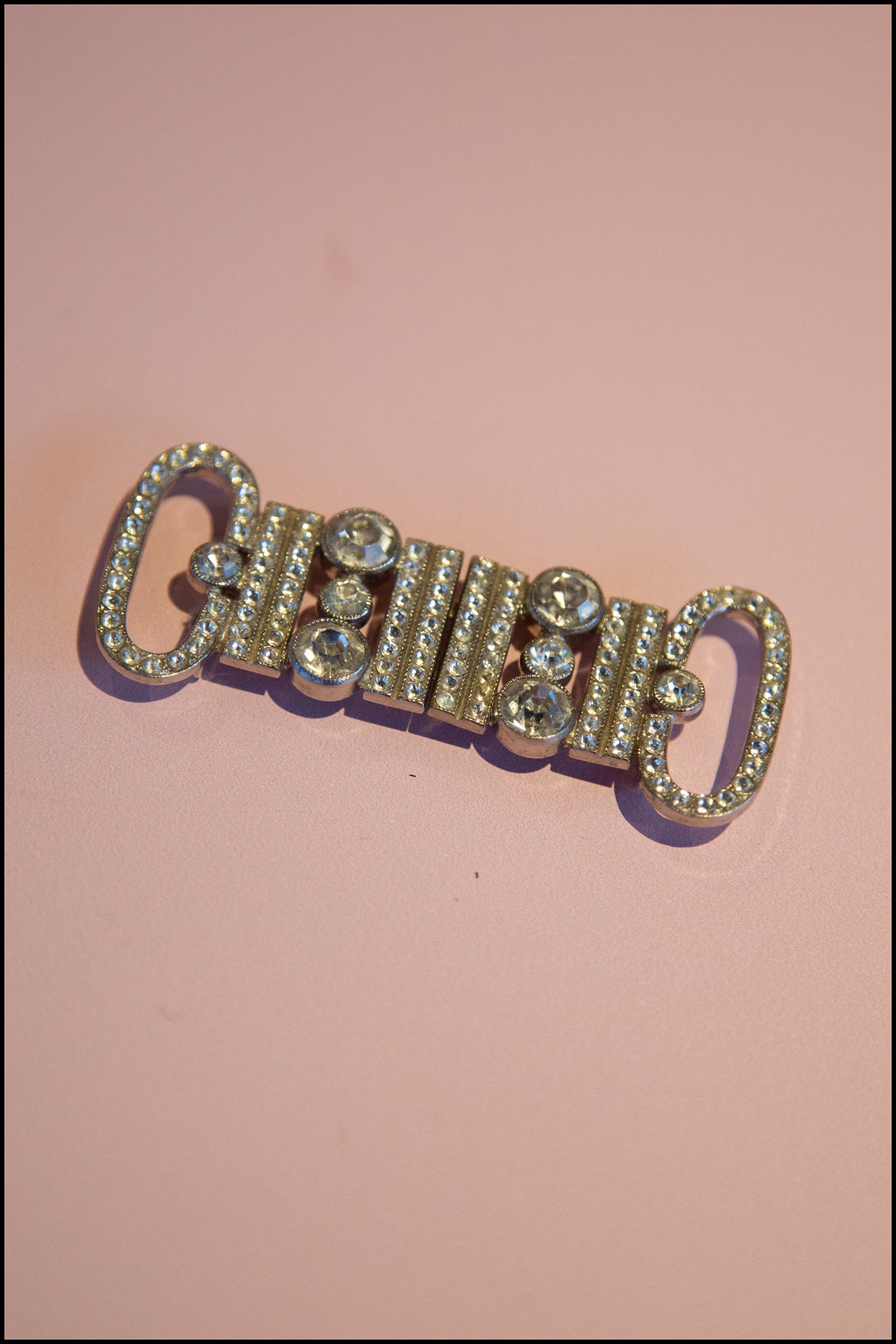 Vintage 1930s Art Deco Crystal Belt Buckle (made to order)