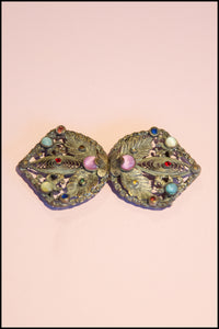 Vintage 1920s Art Nouveau Belt Buckle (made to order)