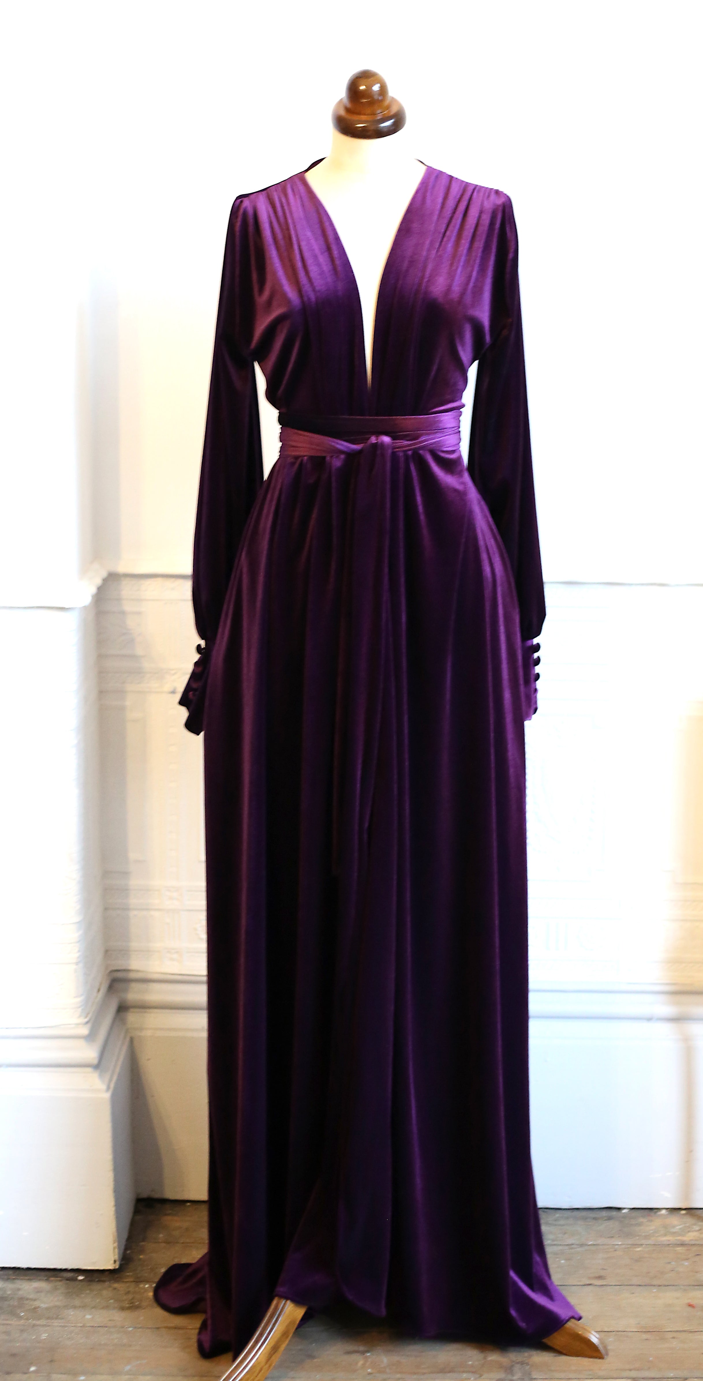 Vamp - Deep Purple Velvet Gown