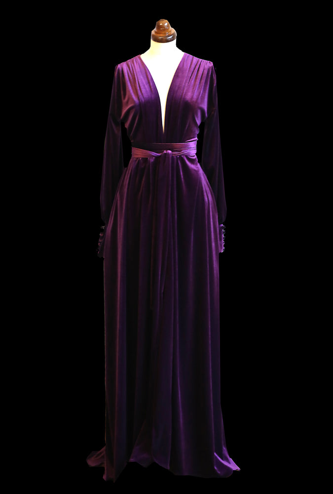 Vamp - Deep Purple Velvet Gown