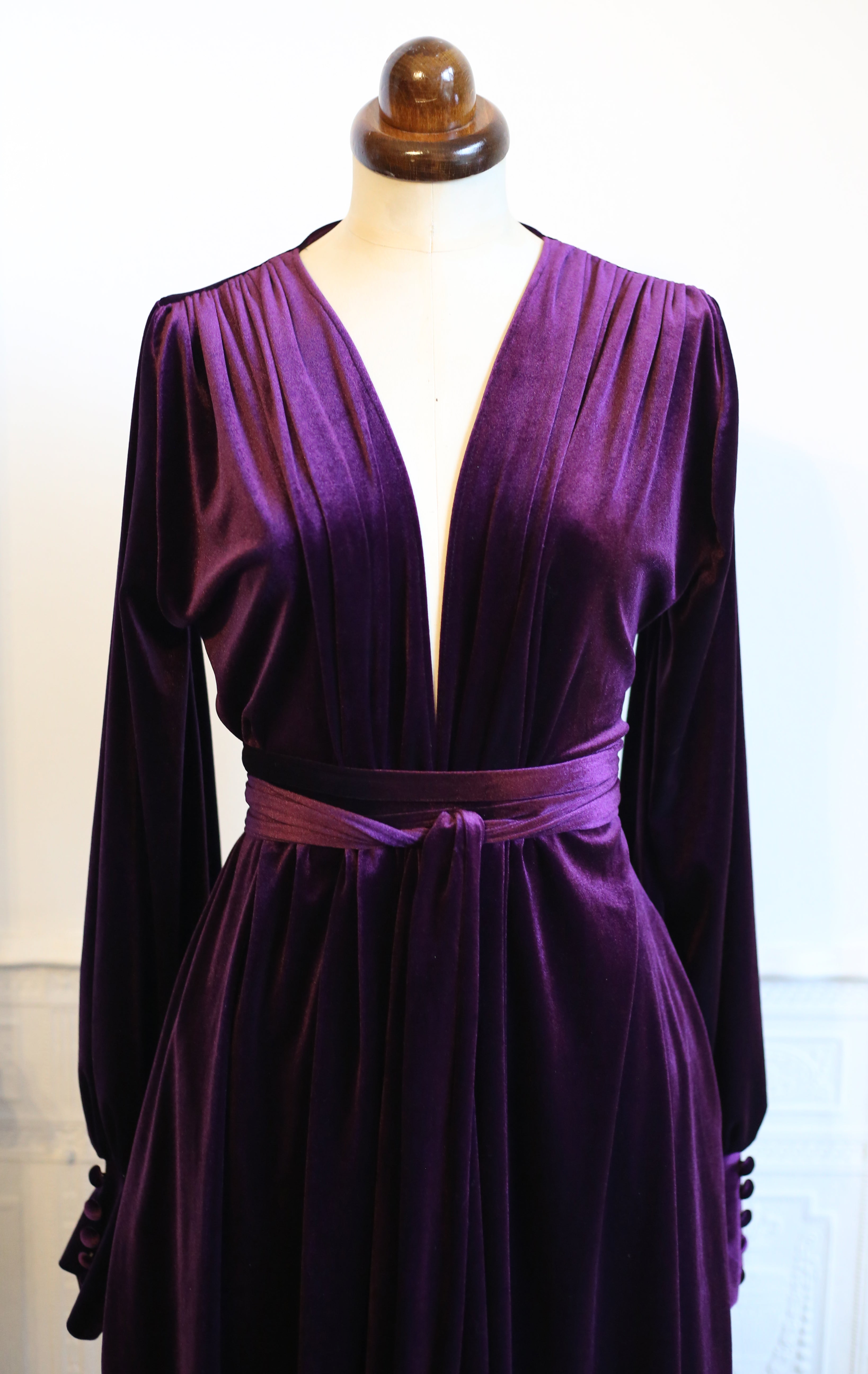 Vamp - Deep Purple Velvet Gown