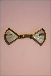 Vintage 1920s Deco Pearl Buckle Belt (made to order)