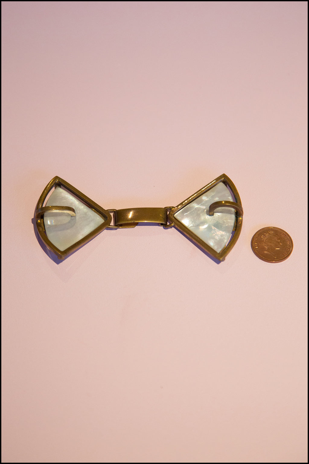 Vintage 1920s Deco Pearl Buckle Belt (made to order)