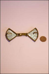 Vintage 1920s Deco Pearl Buckle Belt (made to order)