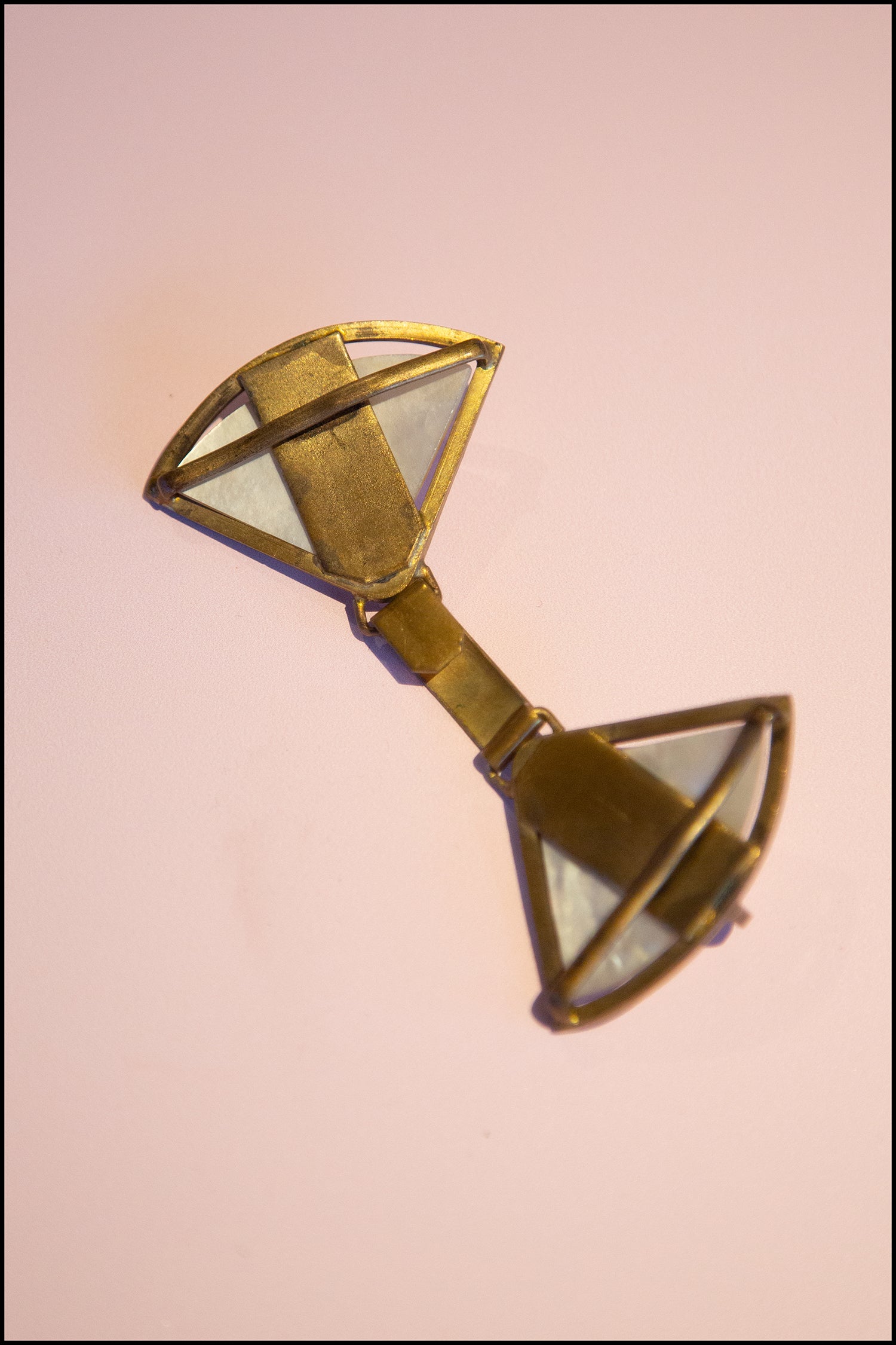 Vintage 1920s Deco Pearl Buckle Belt (made to order)