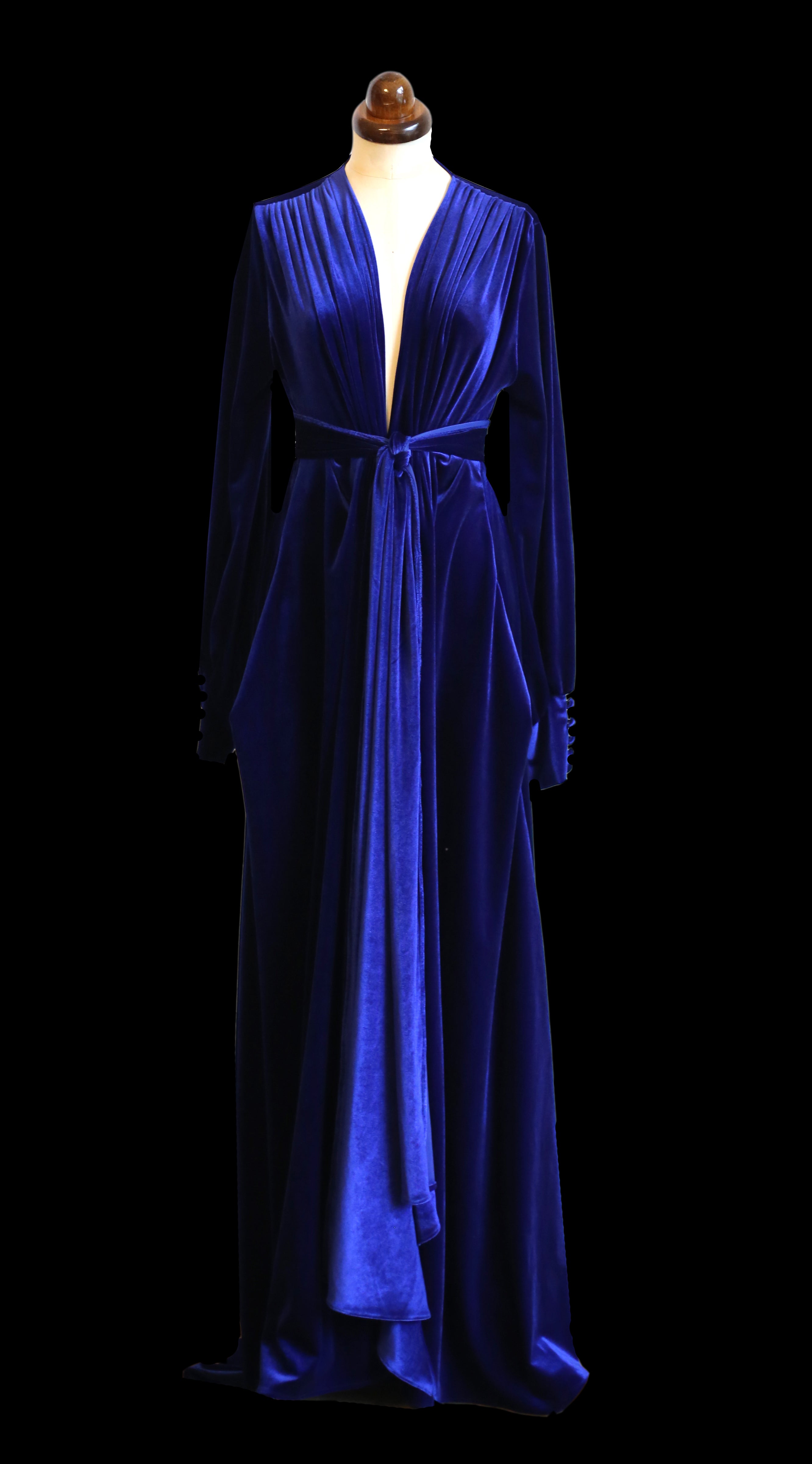 Vamp - Royal Blue Velvet Gown
