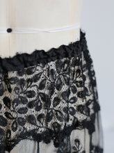 RESERVED FOR LINDA Vintage 1920s Black and Gold Lace Skirt