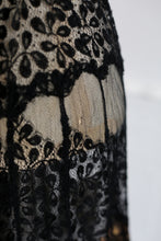 RESERVED FOR LINDA Vintage 1920s Black and Gold Lace Skirt