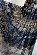 RESERVED FOR LINDA Vintage 1920s Black and Gold Lace Skirt