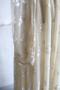 Vintage 1970s Edwardian Style Cream Lace Wedding Dress