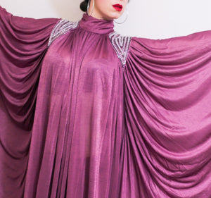 Vintage 1970s Disco Kaftan Dress