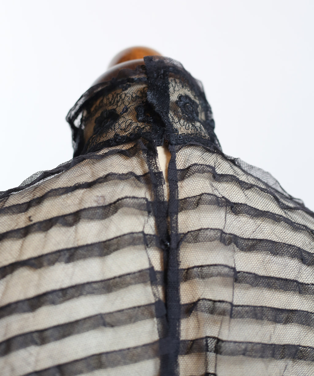 Antique Victorian Stripe Tulle Bodice Top