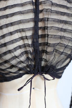 Antique Victorian Stripe Tulle Bodice Top