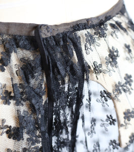 Vintage 1920s Black Lace Skirt