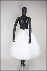 Ivory Tulle Ballet Midi Skirt
