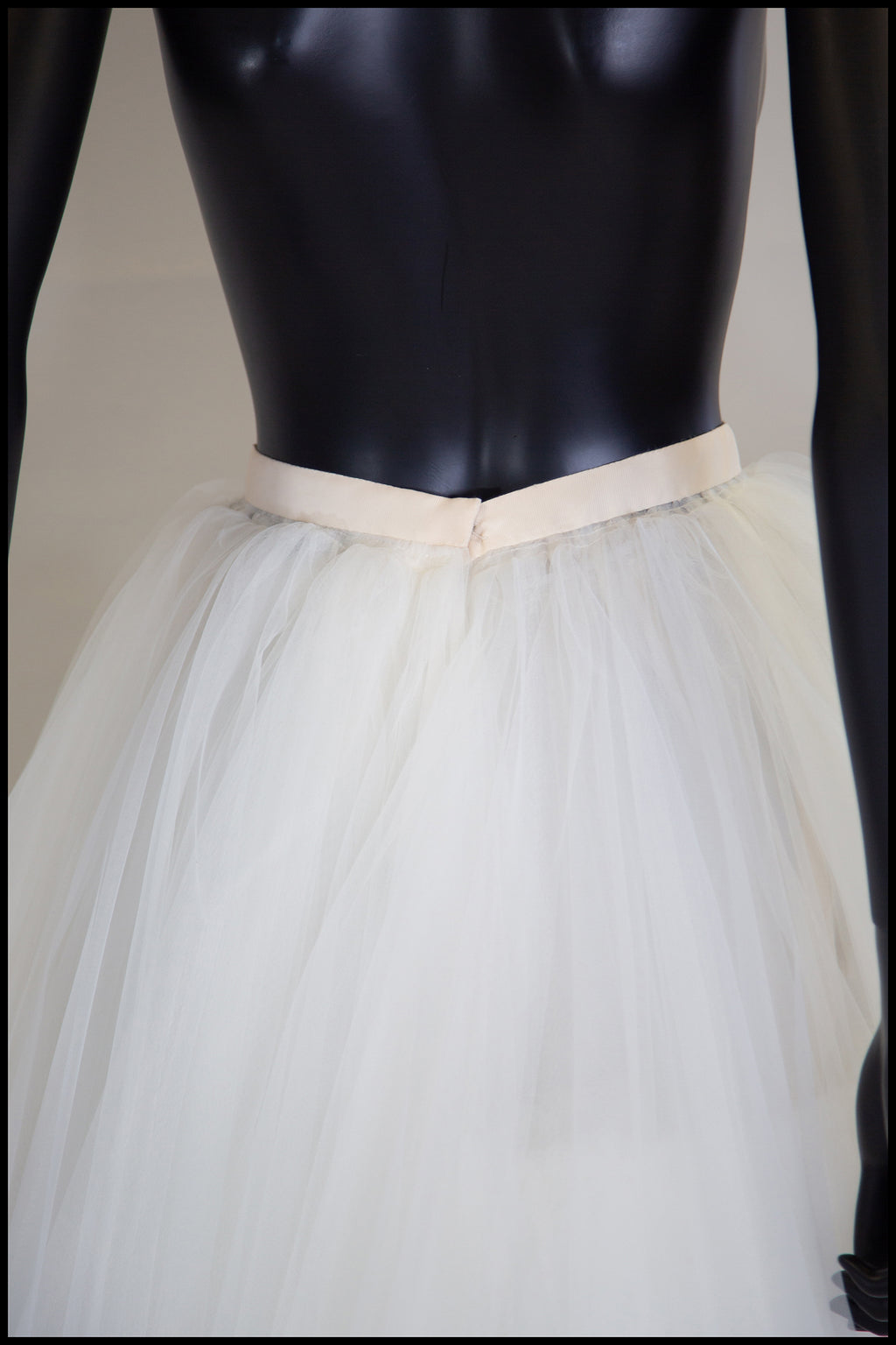 Ivory Tulle Ballet Midi Skirt