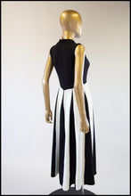 Vintage 1970s Monochrome Crepe Maxi Dress