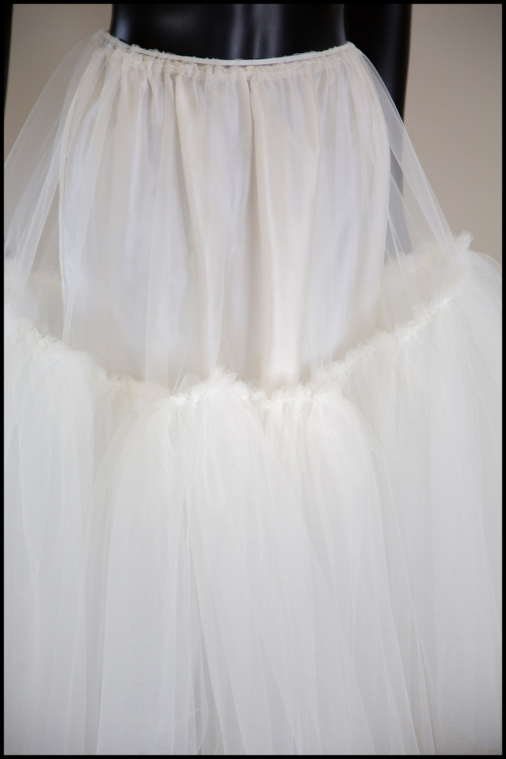 Ivory Tulle Ballet Midi Skirt