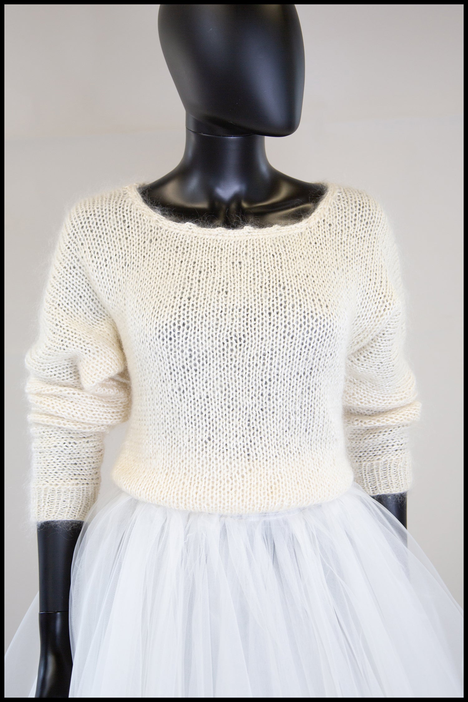 Vintage 1980s Mohair Wool Fuzzy Abstract Sweater Nordstrom S