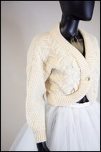 Vintage 1980s Cream Chunky Wool Cardigan