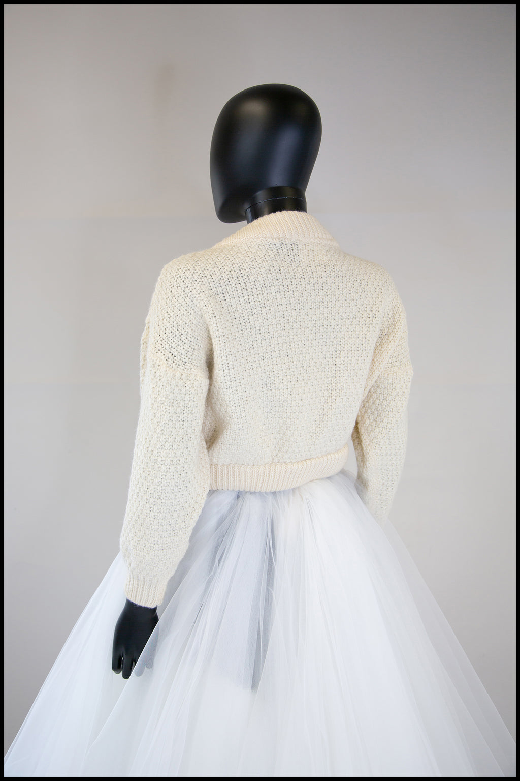 Vintage 1980s Cream Chunky Wool Cardigan