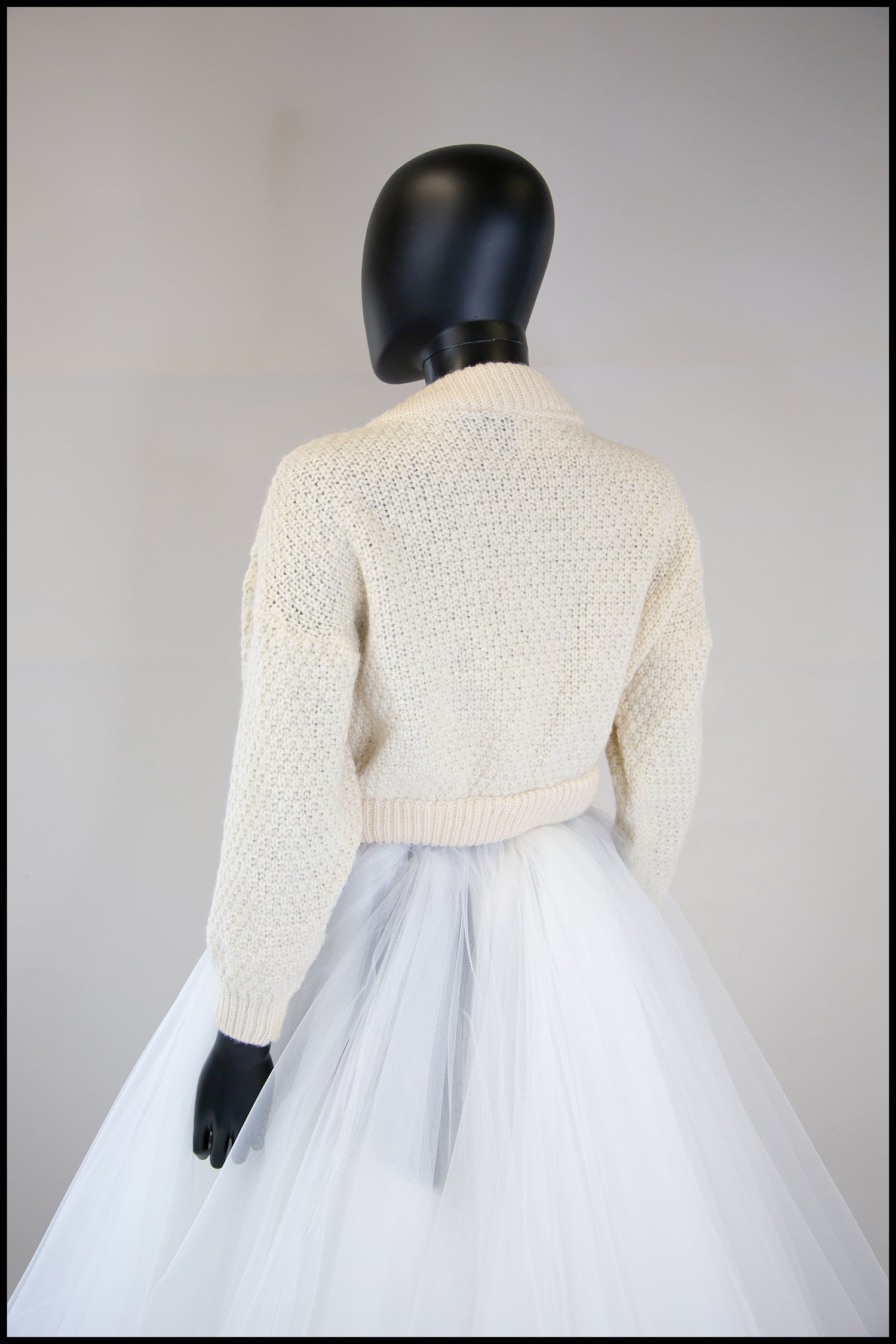 Vintage 1980s Cream Chunky Wool Cardigan