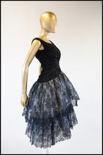 RESERVED Vintage 1950s Black Chantilly Lace Couture Cocktail Dress