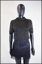 Vintage 1970s Black Gold Lurex Sweater