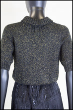 Vintage 1970s Black Gold Lurex Sweater