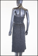 Vintage 1950s Black Fringed Cocktail Dress