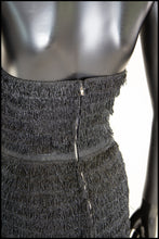 Vintage 1950s Black Fringed Cocktail Dress