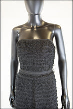Vintage 1950s Black Fringed Cocktail Dress