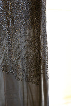 Vintage 1980s Black Beaded Gown