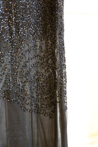 Vintage 1980s Black Beaded Gown