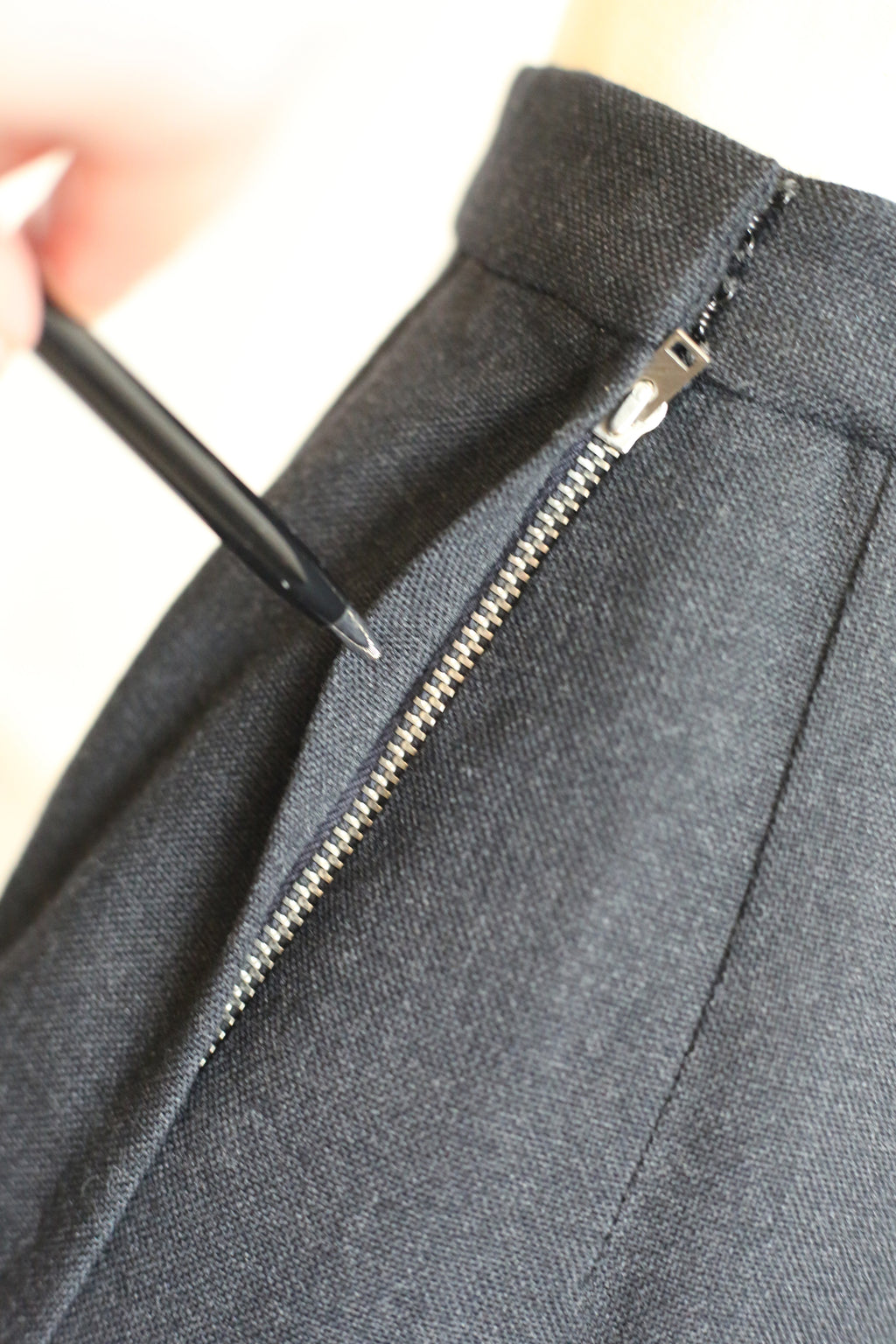 Vintage 1940s Grey Wool Skirt Suit