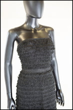 Vintage 1950s Black Fringed Cocktail Dress