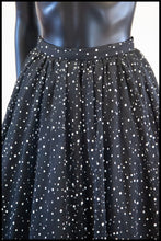 Vintage 1980s Polka Dot Chiffon Full Mini Skirt