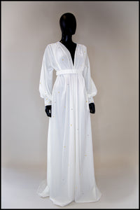 Vamp - Star Studded Ivory Velvet Gown
