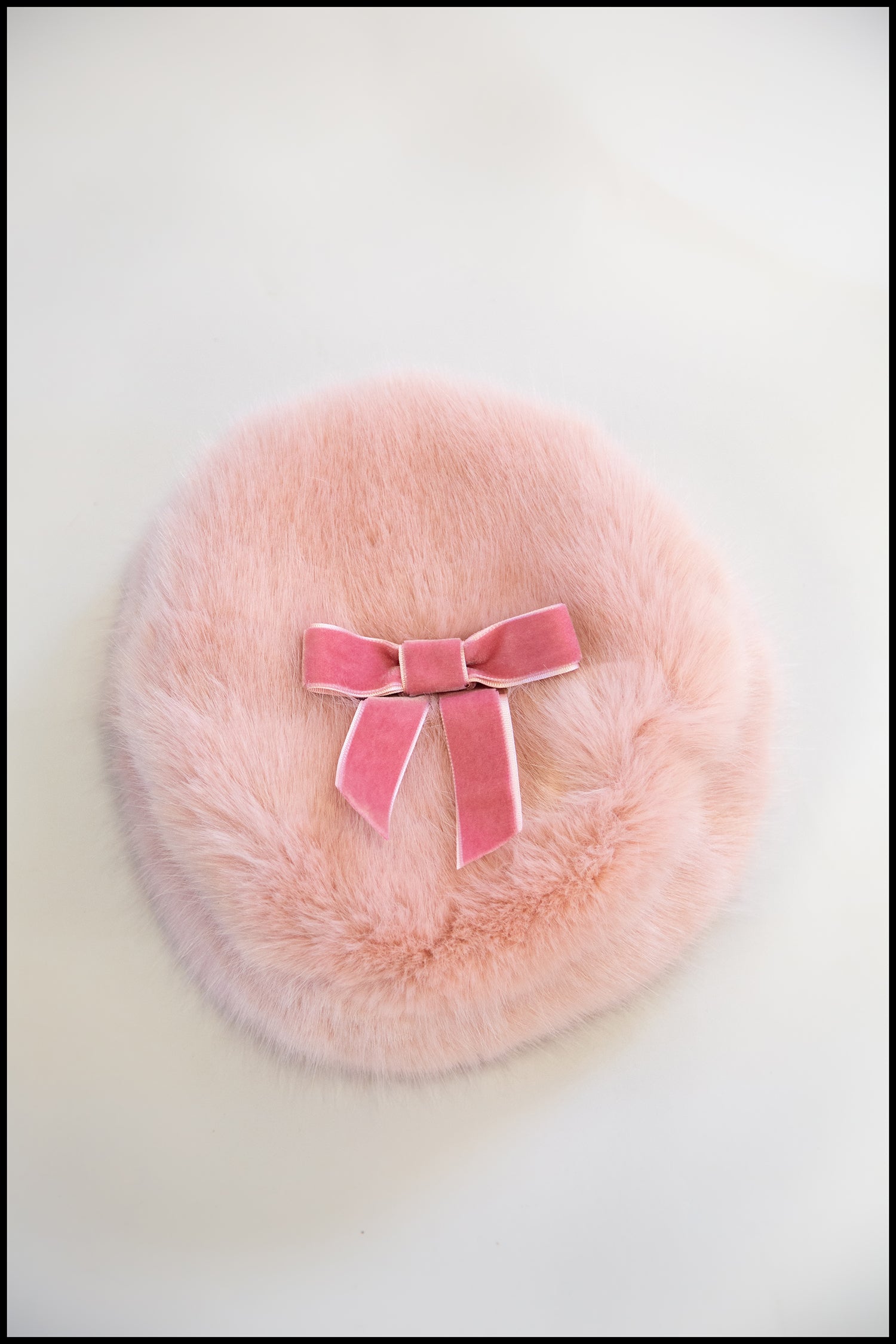 Pink Powder Puff Faux Fur Hat