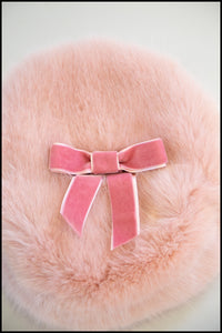 Pink Powder Puff Faux Fur Hat