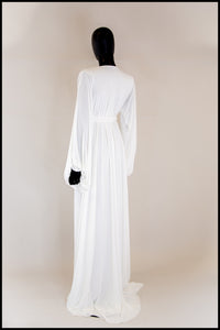 Vamp - Hollywood Draped Jersey Ivory Gown