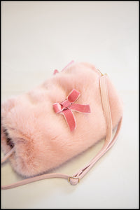 Powder Puff Faux Fur Muff Bag