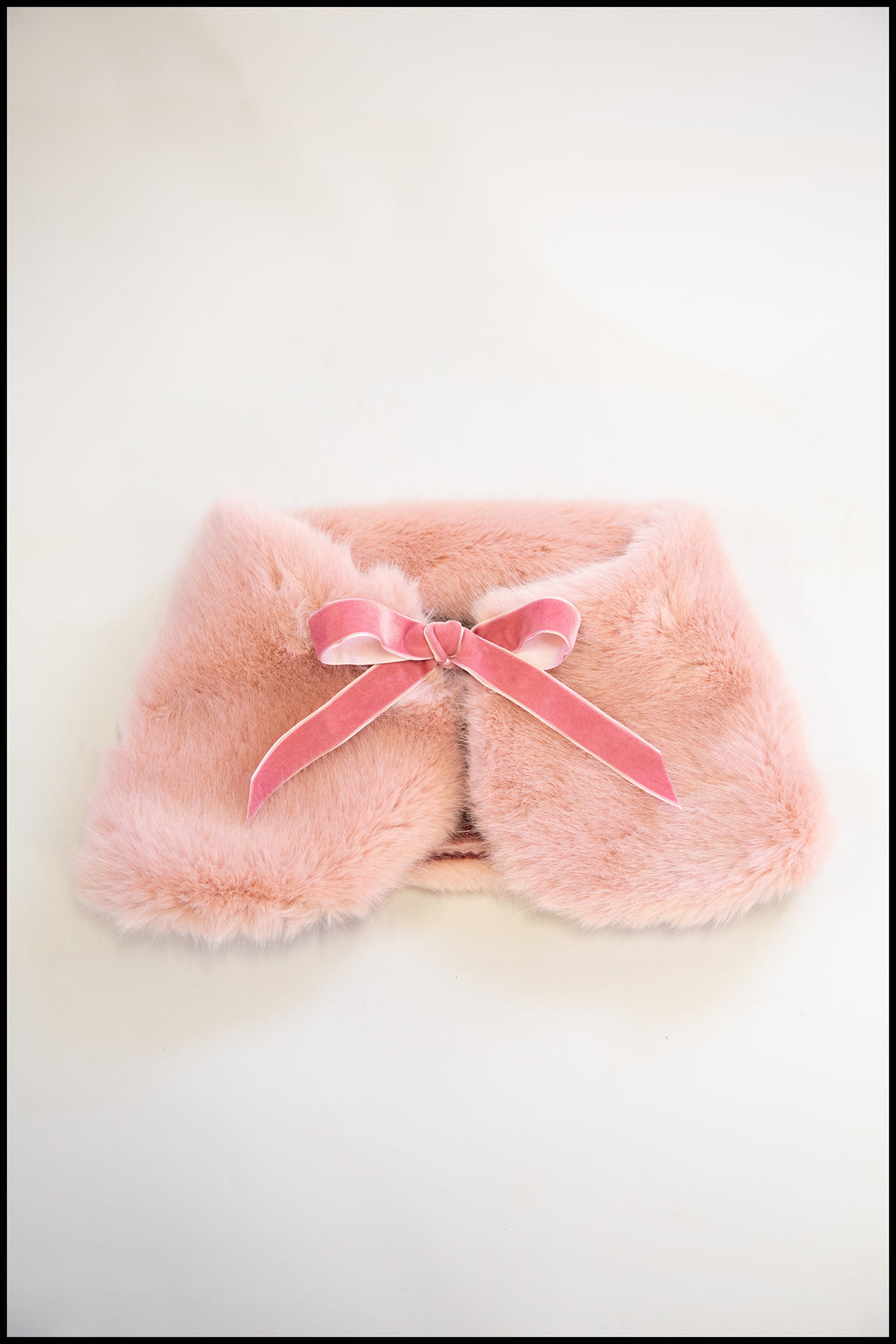 Powder Puff Pink Faux Fur Collar