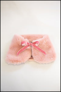 Powder Puff Pink Faux Fur Collar