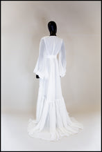 Vamp - Hollywood Ivory Chiffon Bishop Sleeve Gown