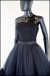 Ballerina - Black Tulle Tiered Midi Dress