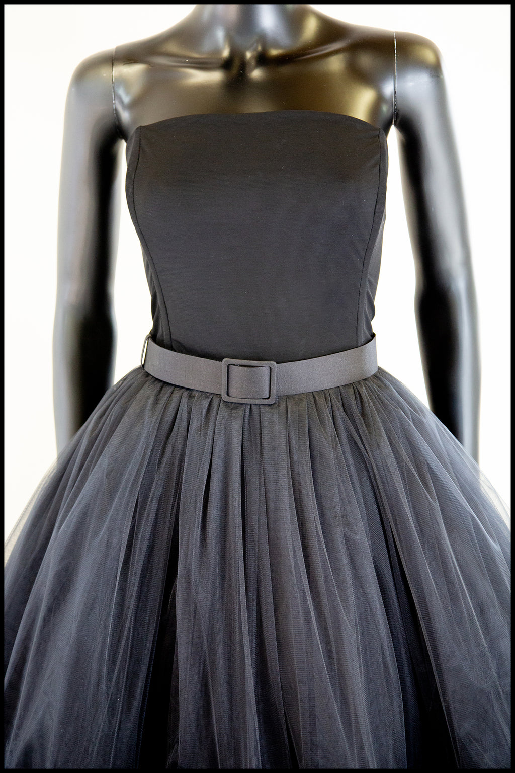 Ballerina - Black Tulle Tiered Midi Dress
